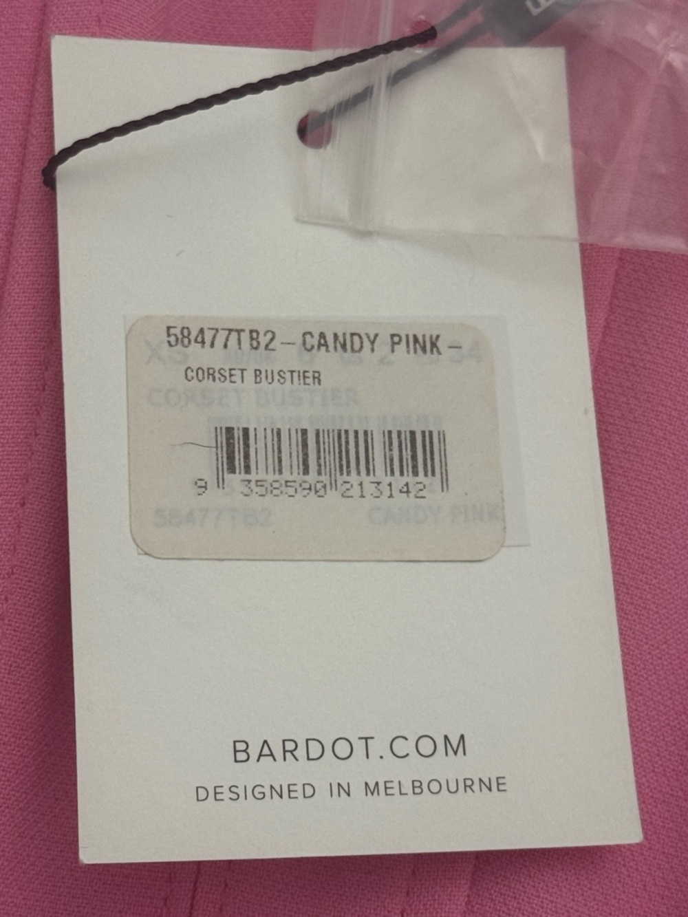 Bardot Bubblegum Pink Corset-Style women’s crop top - Picture 2 of 3